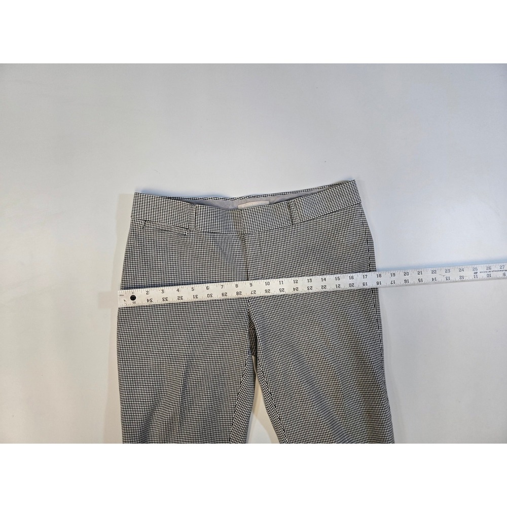 Banana Republic Sloan Fit Pants Womens 6 Black White Houndstooth Slim Ankle - Picture 7 of 13